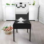 8-Bit Pixel Panda Print Dining Chair Slipcover