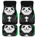 8-Bit Pixel Panda Print Front and Back Car Floor Mats