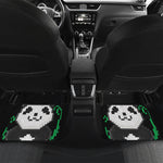 8-Bit Pixel Panda Print Front and Back Car Floor Mats
