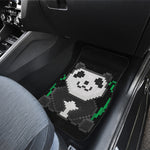 8-Bit Pixel Panda Print Front and Back Car Floor Mats