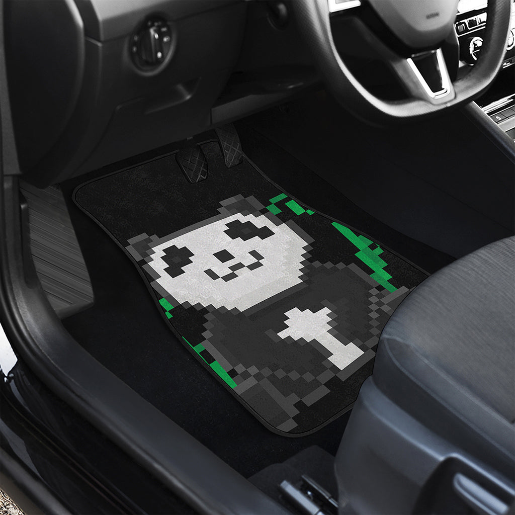 8-Bit Pixel Panda Print Front Car Floor Mats