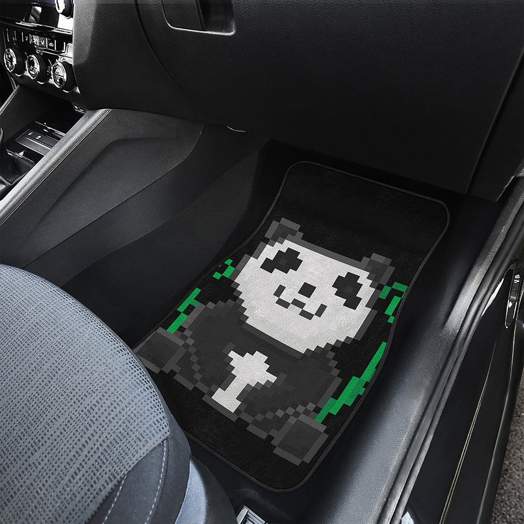 8-Bit Pixel Panda Print Front Car Floor Mats