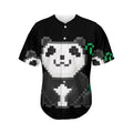 8-Bit Pixel Panda Print Men's Baseball Jersey