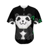 8-Bit Pixel Panda Print Men's Baseball Jersey