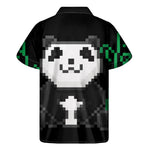 8-Bit Pixel Panda Print Men's Short Sleeve Shirt