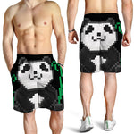 8-Bit Pixel Panda Print Men's Shorts