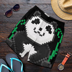 8-Bit Pixel Panda Print Men's Shorts