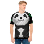 8-Bit Pixel Panda Print Men's T-Shirt