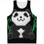 8-Bit Pixel Panda Print Men's Tank Top
