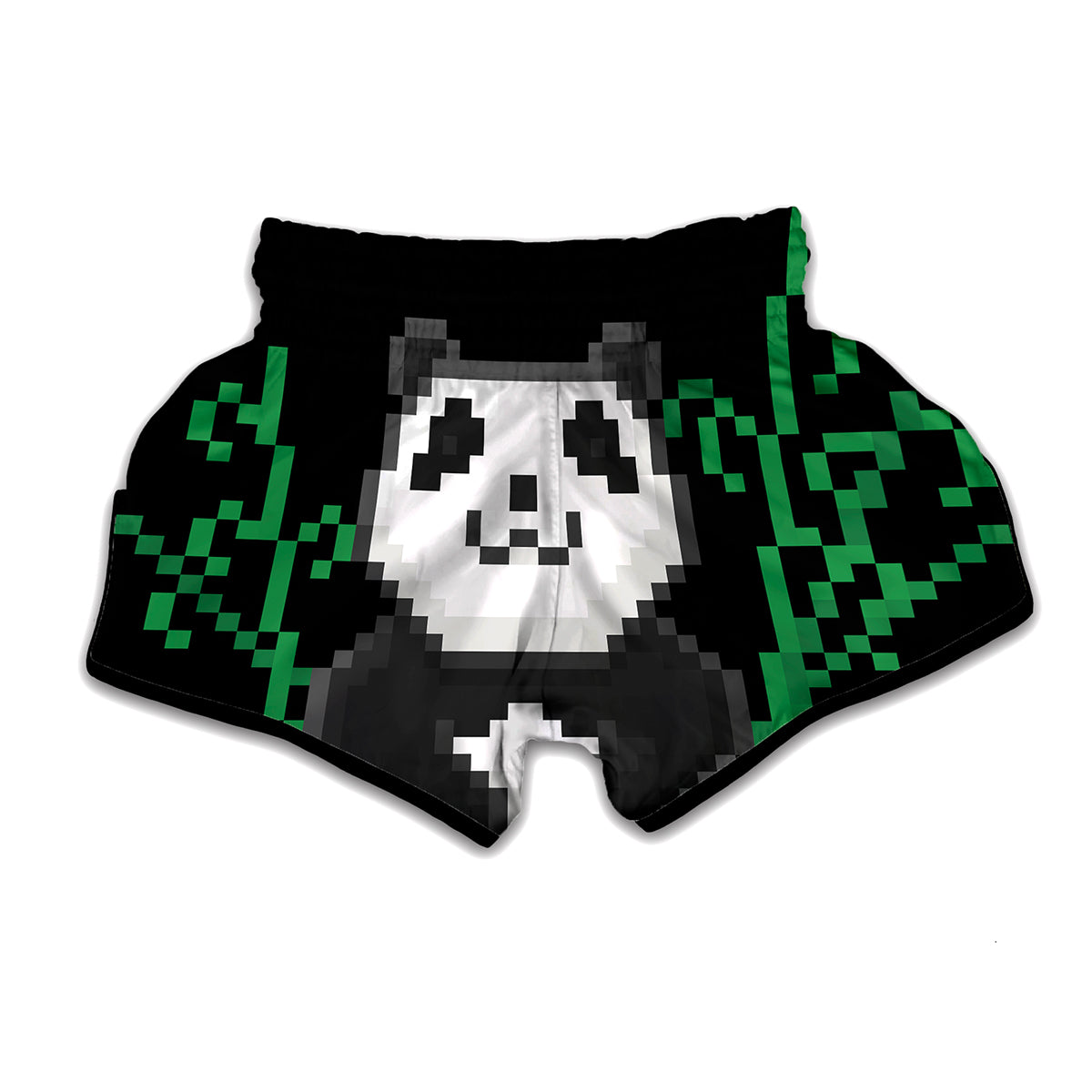 8-Bit Pixel Panda Print Muay Thai Boxing Shorts