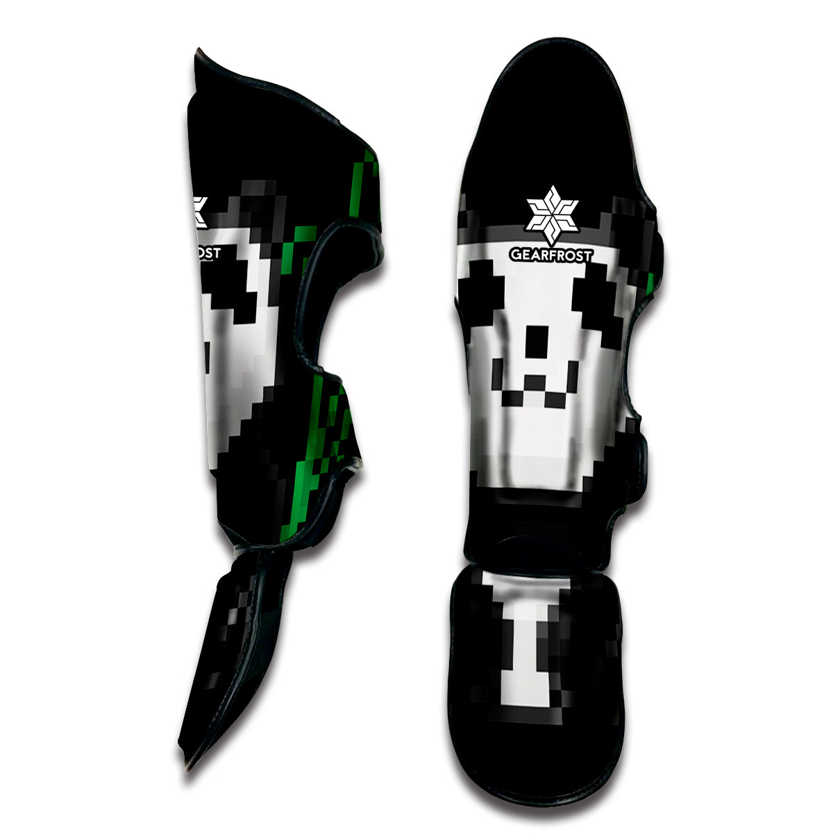 8-Bit Pixel Panda Print Muay Thai Shin Guard