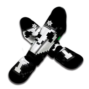 8-Bit Pixel Panda Print Muay Thai Shin Guard