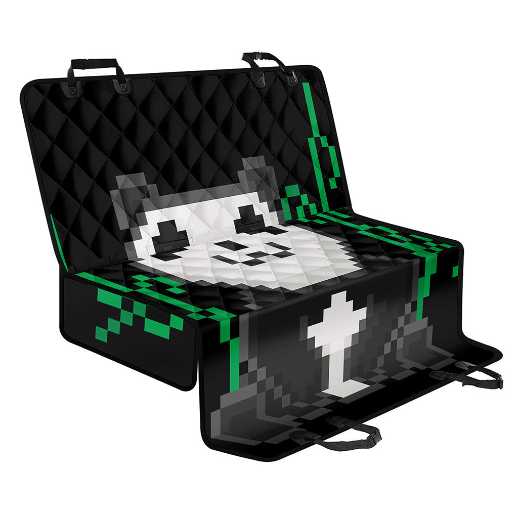 8-Bit Pixel Panda Print Pet Car Back Seat Cover
