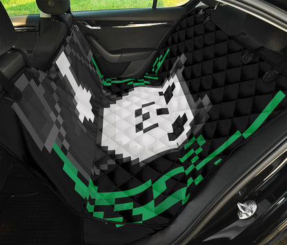 8-Bit Pixel Panda Print Pet Car Back Seat Cover