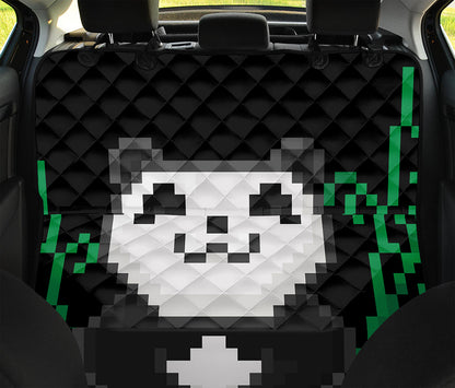 8-Bit Pixel Panda Print Pet Car Back Seat Cover