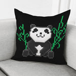 8-Bit Pixel Panda Print Pillow Cover