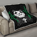 8-Bit Pixel Panda Print Quilt