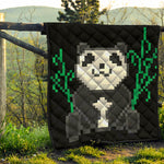 8-Bit Pixel Panda Print Quilt