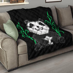 8-Bit Pixel Panda Print Quilt