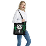 8-Bit Pixel Panda Print Tote Bag