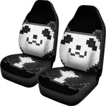 8-Bit Pixel Panda Print Universal Fit Car Seat Covers