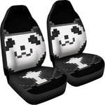 8-Bit Pixel Panda Print Universal Fit Car Seat Covers