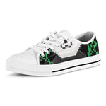 8-Bit Pixel Panda Print White Low Top Shoes