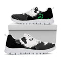 8-Bit Pixel Panda Print White Running Shoes
