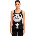 8-Bit Pixel Panda Print Women's Racerback Tank Top