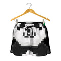 8-Bit Pixel Panda Print Women's Shorts