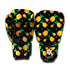 8-Bit Pixel Pineapple Print Boxing Gloves