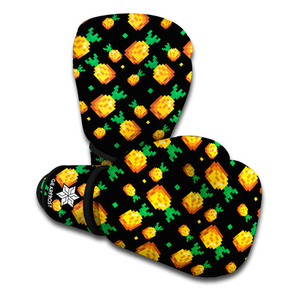 8-Bit Pixel Pineapple Print Boxing Gloves