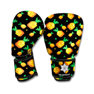 8-Bit Pixel Pineapple Print Boxing Gloves