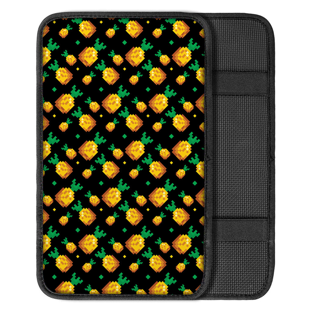 8-Bit Pixel Pineapple Print Car Center Console Cover