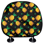 8-Bit Pixel Pineapple Print Car Headrest Covers