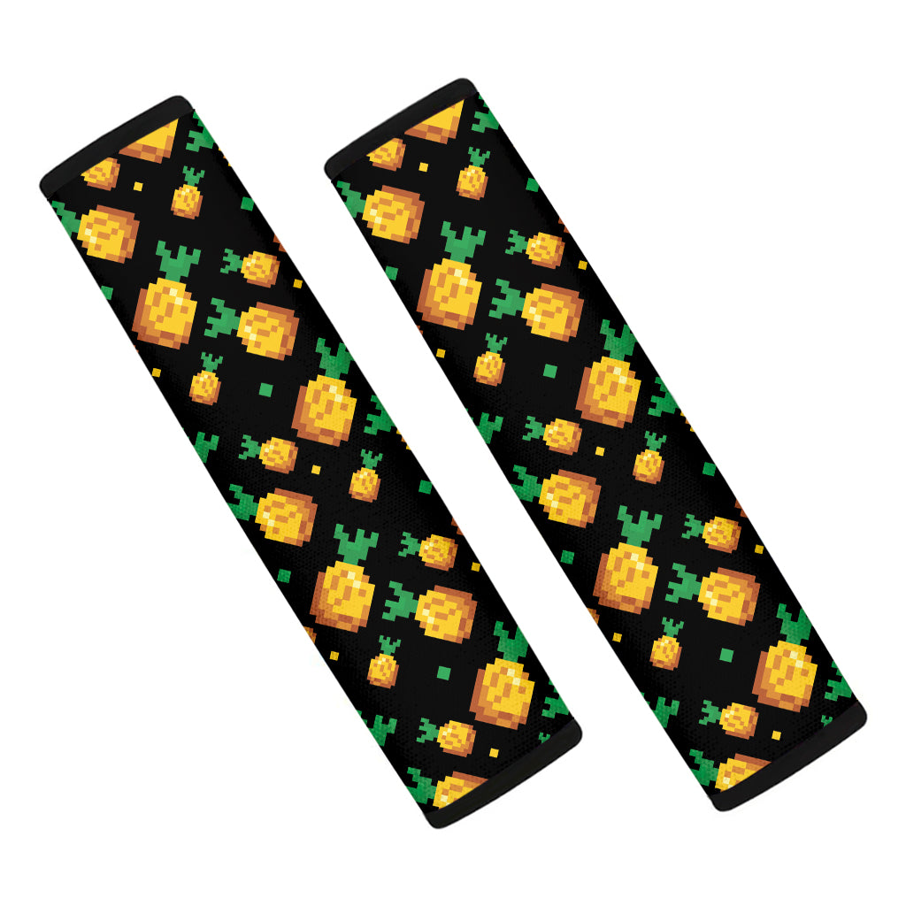 8-Bit Pixel Pineapple Print Car Seat Belt Covers