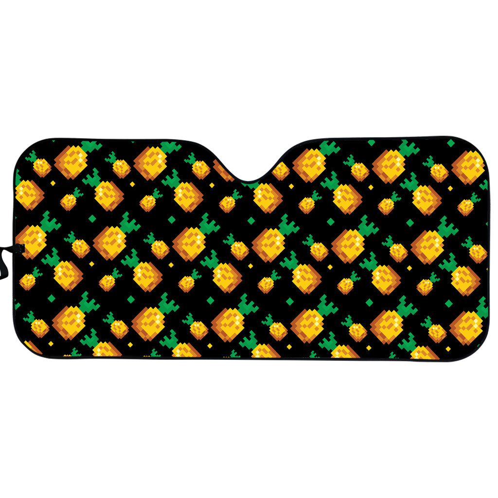 8-Bit Pixel Pineapple Print Car Sun Shade