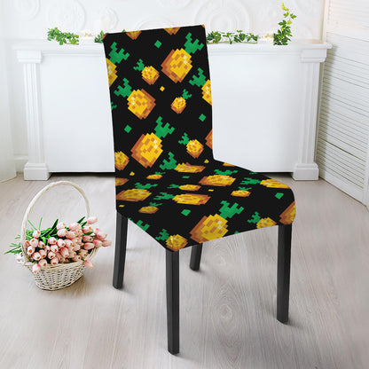 8-Bit Pixel Pineapple Print Dining Chair Slipcover