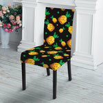 8-Bit Pixel Pineapple Print Dining Chair Slipcover