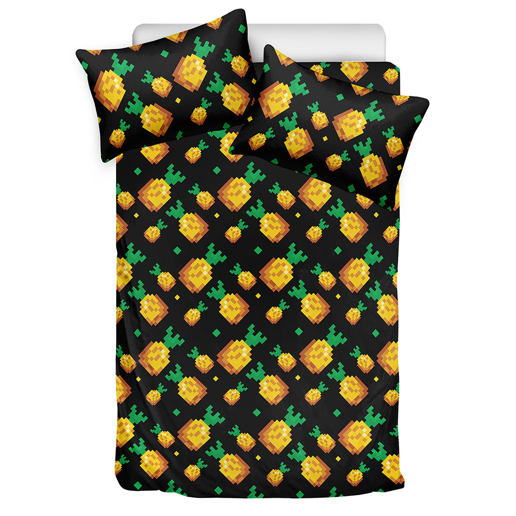 8-Bit Pixel Pineapple Print Duvet Cover Bedding Set