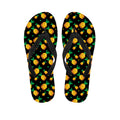 8-Bit Pixel Pineapple Print Flip Flops