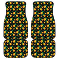 8-Bit Pixel Pineapple Print Front and Back Car Floor Mats