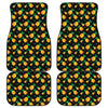 8-Bit Pixel Pineapple Print Front and Back Car Floor Mats