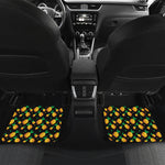 8-Bit Pixel Pineapple Print Front and Back Car Floor Mats