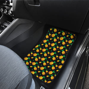 8-Bit Pixel Pineapple Print Front and Back Car Floor Mats