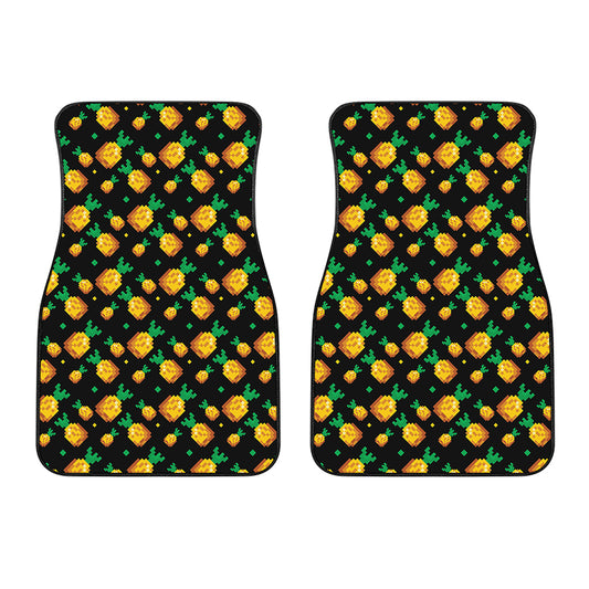 8-Bit Pixel Pineapple Print Front Car Floor Mats