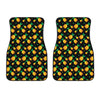 8-Bit Pixel Pineapple Print Front Car Floor Mats