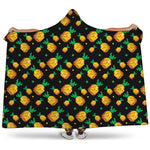 8-Bit Pixel Pineapple Print Hooded Blanket