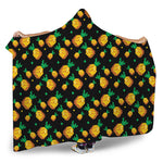 8-Bit Pixel Pineapple Print Hooded Blanket