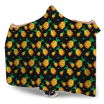 8-Bit Pixel Pineapple Print Hooded Blanket